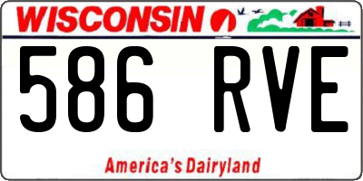 WI license plate 586RVE