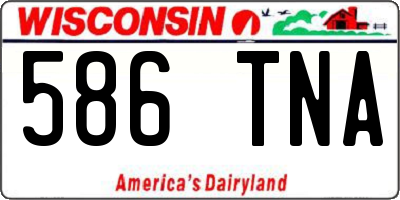 WI license plate 586TNA