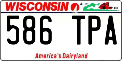 WI license plate 586TPA
