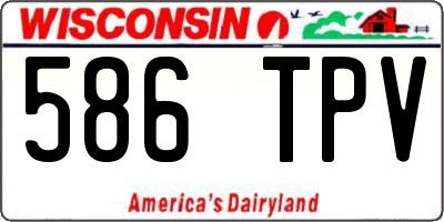 WI license plate 586TPV