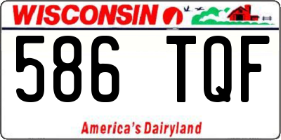 WI license plate 586TQF