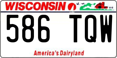 WI license plate 586TQW