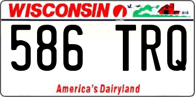 WI license plate 586TRQ