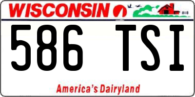 WI license plate 586TSI