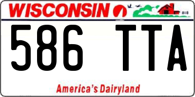 WI license plate 586TTA