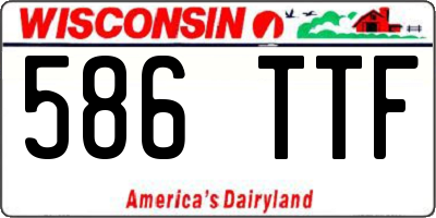 WI license plate 586TTF