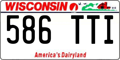 WI license plate 586TTI