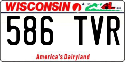 WI license plate 586TVR