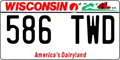 WI license plate 586TWD