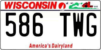 WI license plate 586TWG