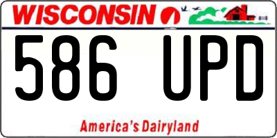 WI license plate 586UPD