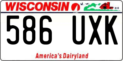 WI license plate 586UXK