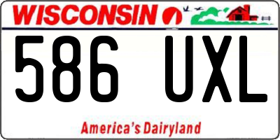 WI license plate 586UXL