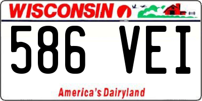 WI license plate 586VEI
