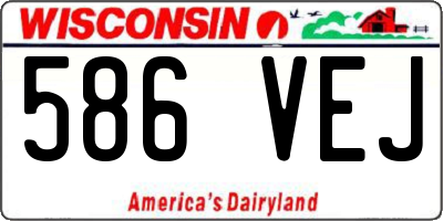 WI license plate 586VEJ