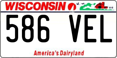 WI license plate 586VEL