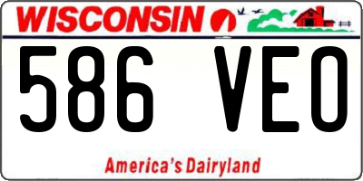 WI license plate 586VEO