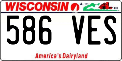 WI license plate 586VES