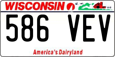 WI license plate 586VEV