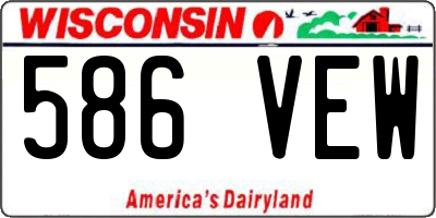 WI license plate 586VEW