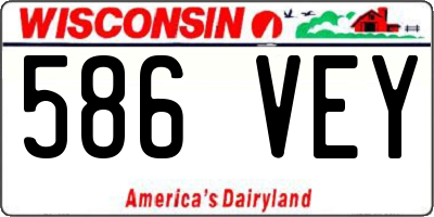WI license plate 586VEY