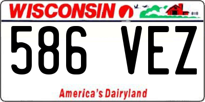 WI license plate 586VEZ