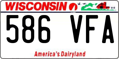 WI license plate 586VFA