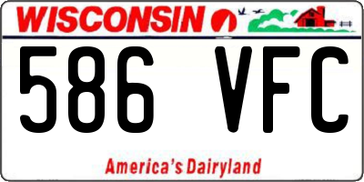 WI license plate 586VFC