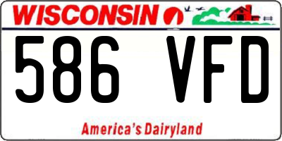 WI license plate 586VFD