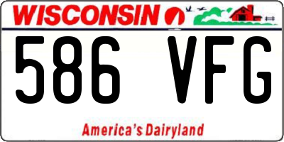 WI license plate 586VFG
