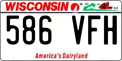 WI license plate 586VFH