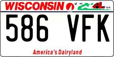 WI license plate 586VFK