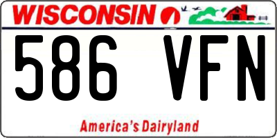 WI license plate 586VFN