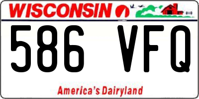 WI license plate 586VFQ