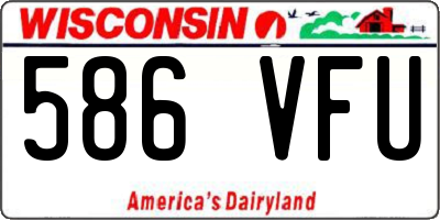 WI license plate 586VFU