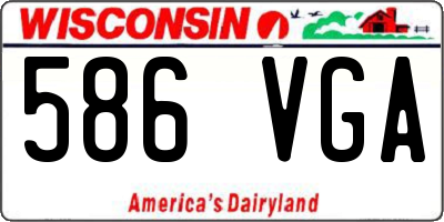 WI license plate 586VGA
