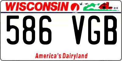 WI license plate 586VGB