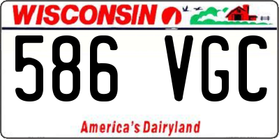 WI license plate 586VGC