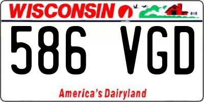 WI license plate 586VGD
