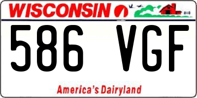 WI license plate 586VGF