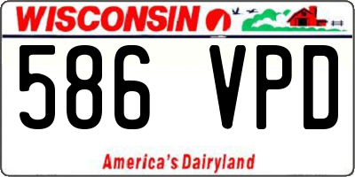 WI license plate 586VPD