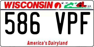 WI license plate 586VPF
