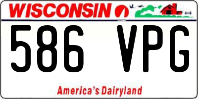 WI license plate 586VPG