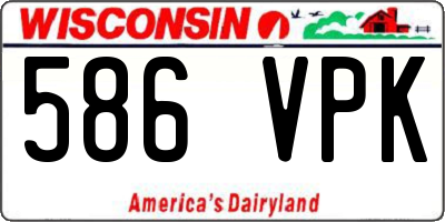 WI license plate 586VPK