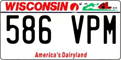 WI license plate 586VPM
