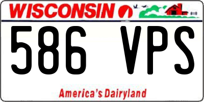 WI license plate 586VPS