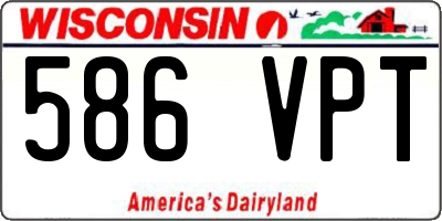 WI license plate 586VPT