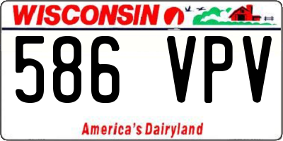 WI license plate 586VPV