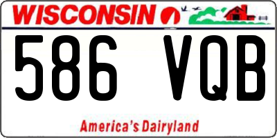 WI license plate 586VQB