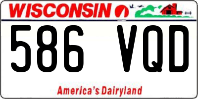 WI license plate 586VQD